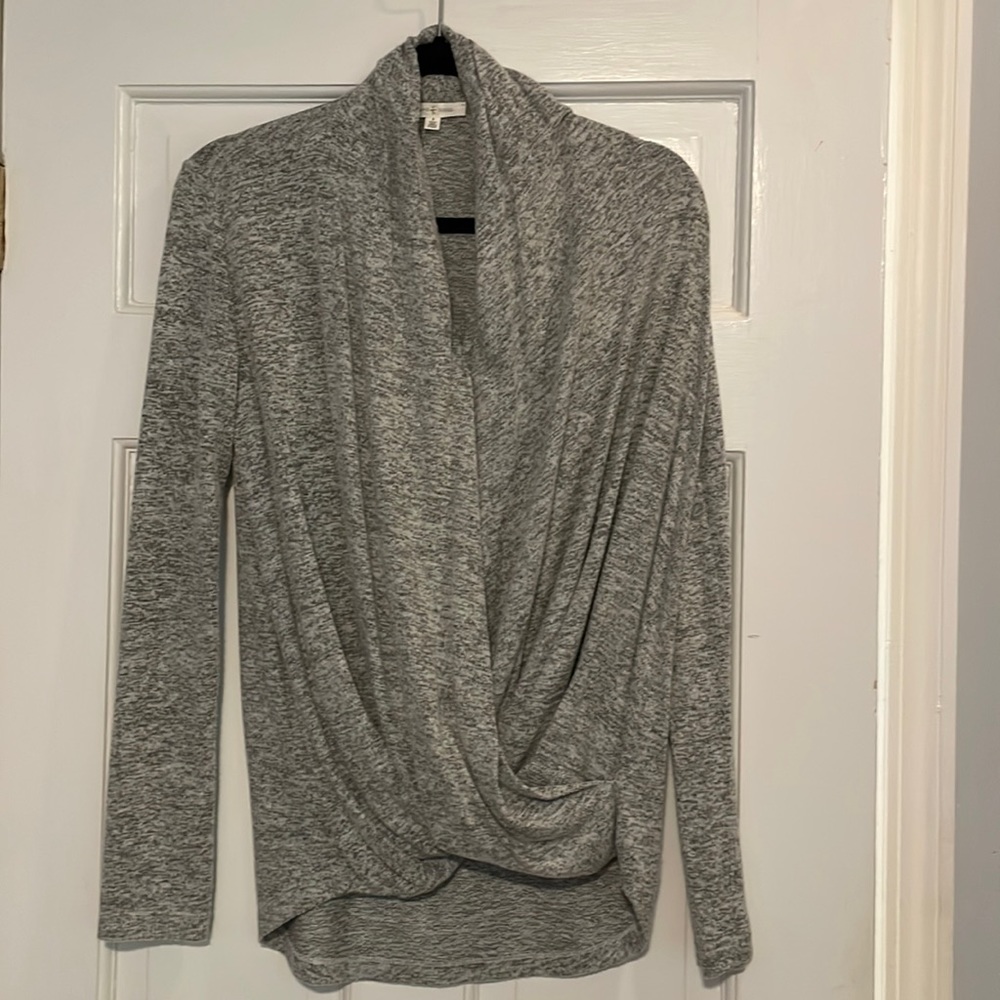 Pure + Good sweater from anthropology, gray mottled color